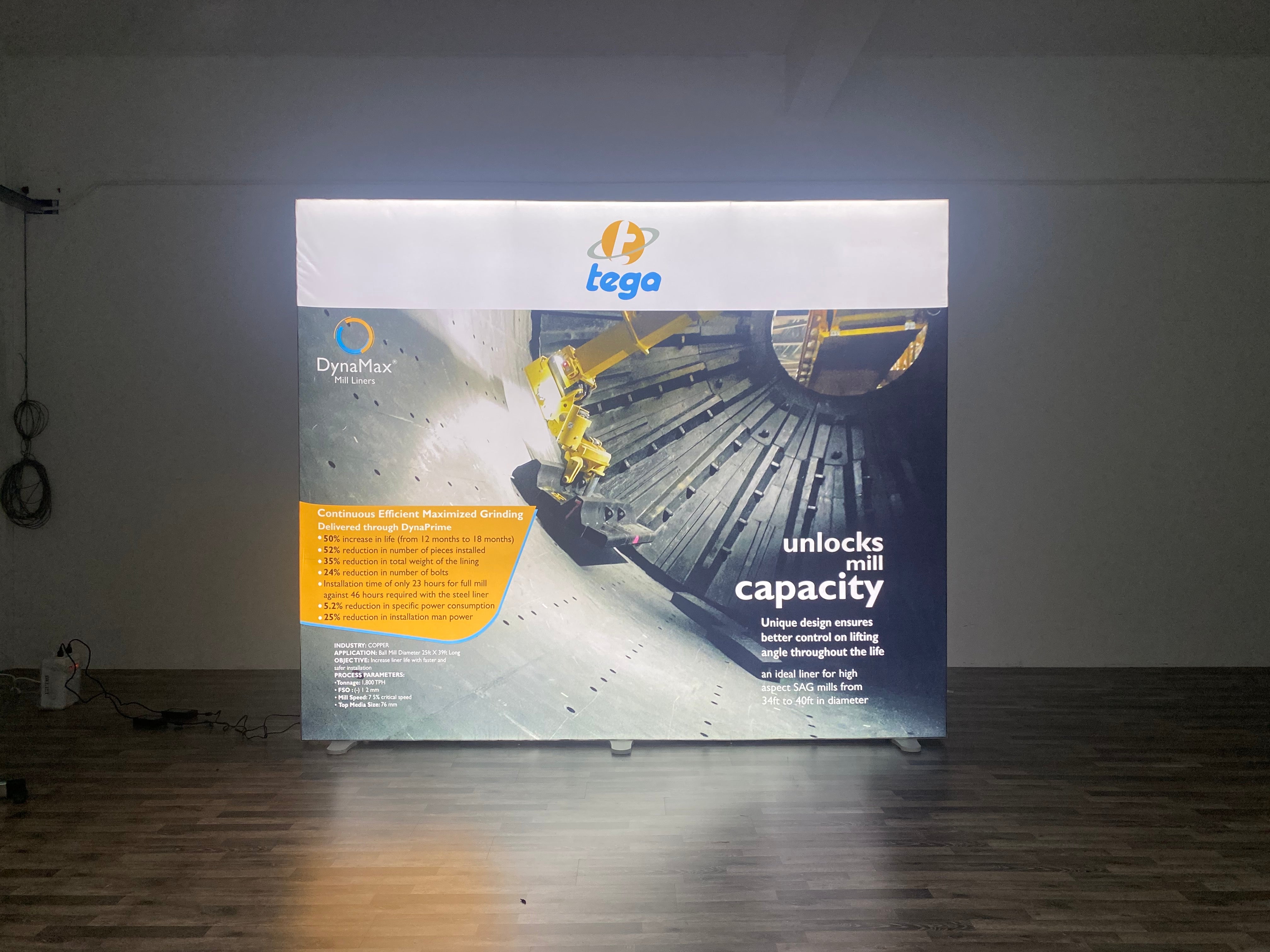 Caisson lumineux en tissu LED SEG sans cadre