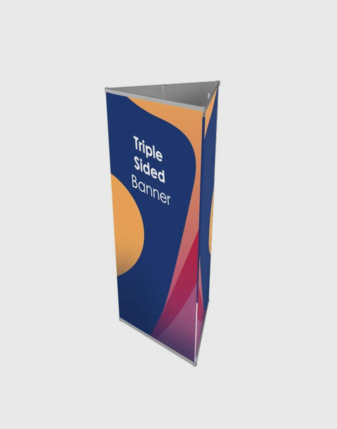Présentoir de bannière triangulaire à trois côtés Tri-banner