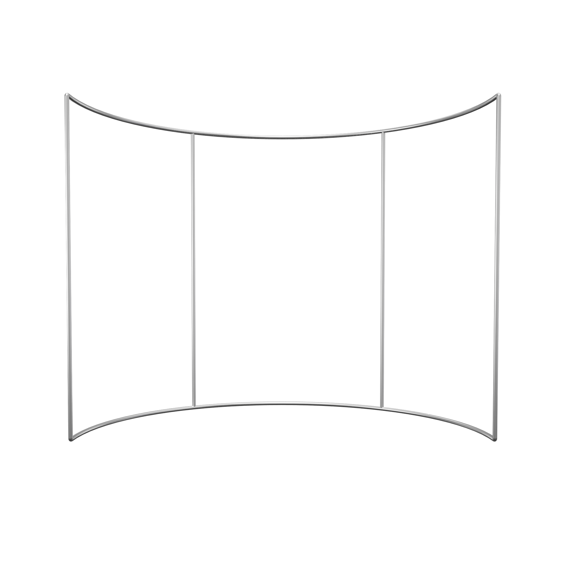 180° curved perimeter wall