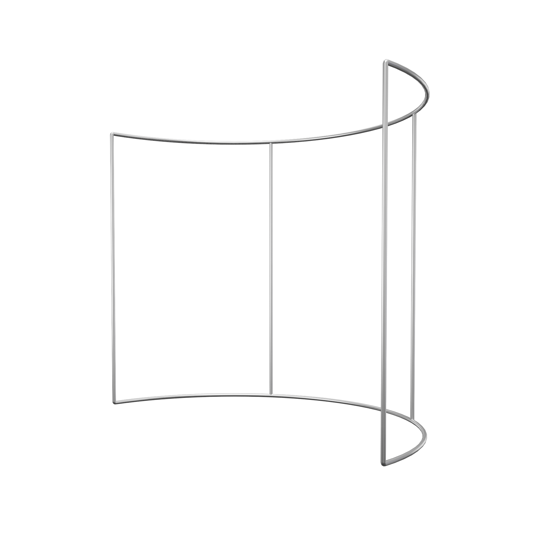 180° curved perimeter wall