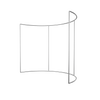 180° curved perimeter wall