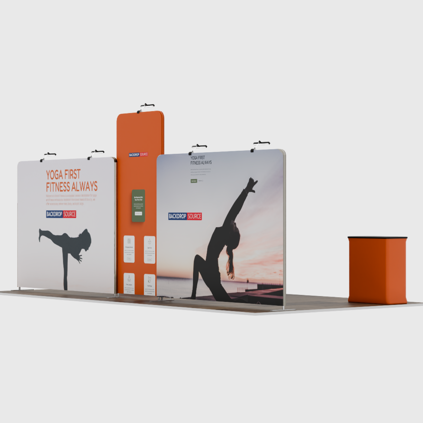 Trade Show Displays - Pop up Backdrop 6m - Model 12