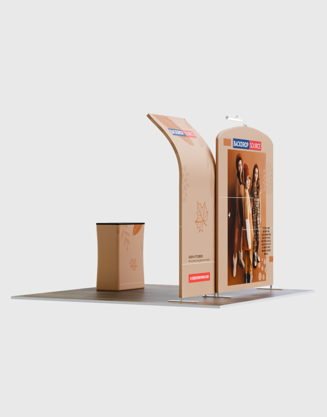 Présentoir d'exposition portable 3m x 3m - Modèle 8
