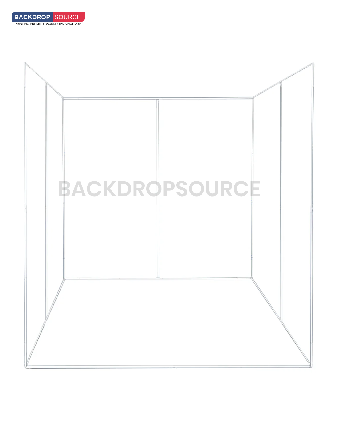 Custom Printed U Shaped Exhibit Booth (covers 3 walls/sides)