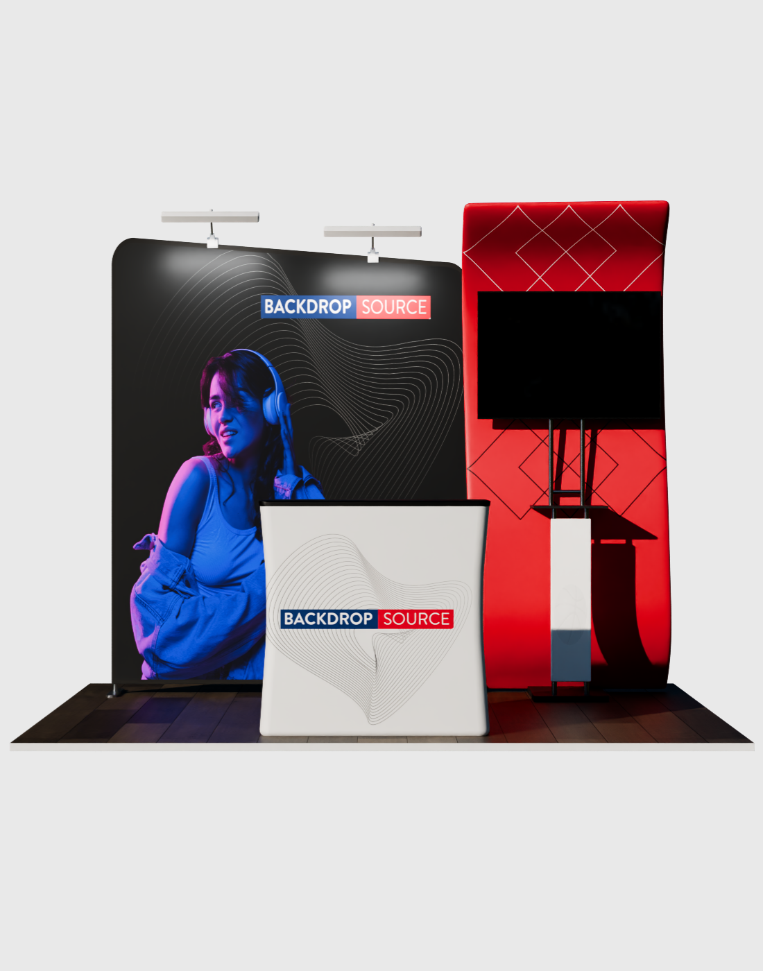 Présentoir d'exposition portable 3m x 3m - Modèle 12