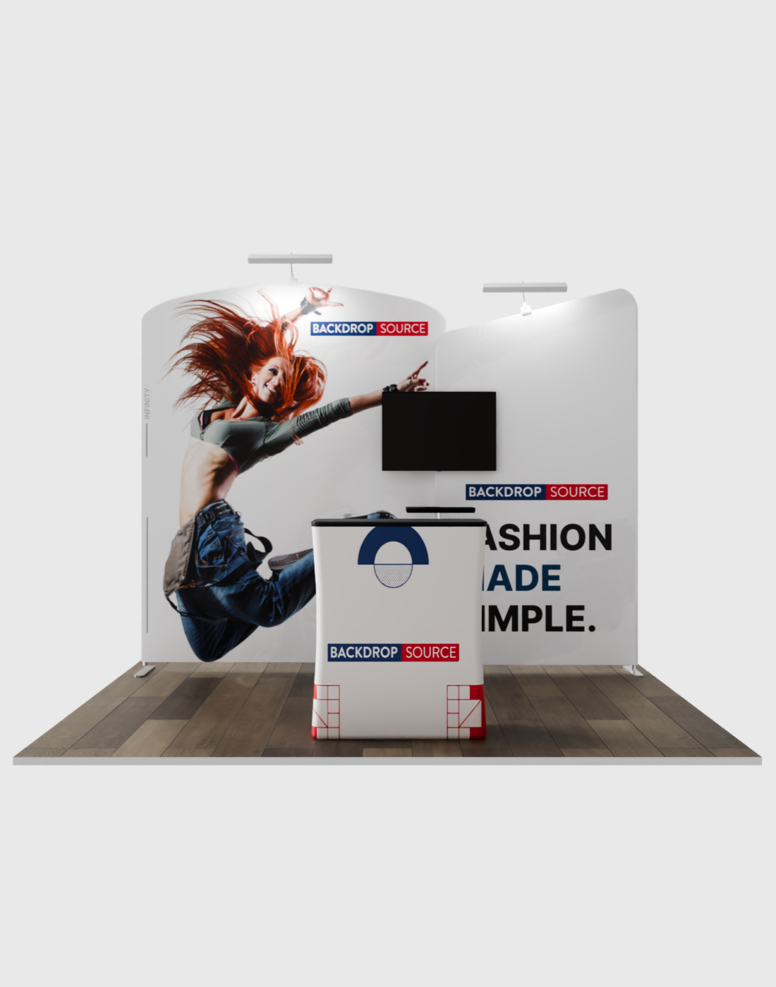 Présentoir d'exposition portable 3m x 3m - Modèle 5