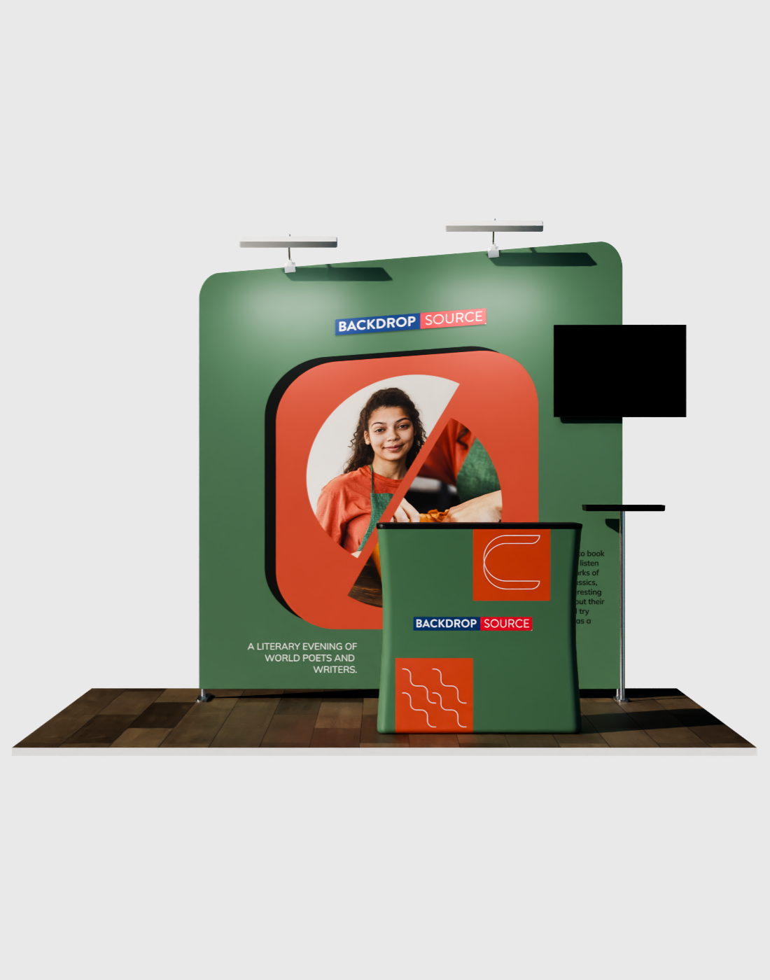 Présentoir d'exposition portable 3m x 3m - Modèle 9