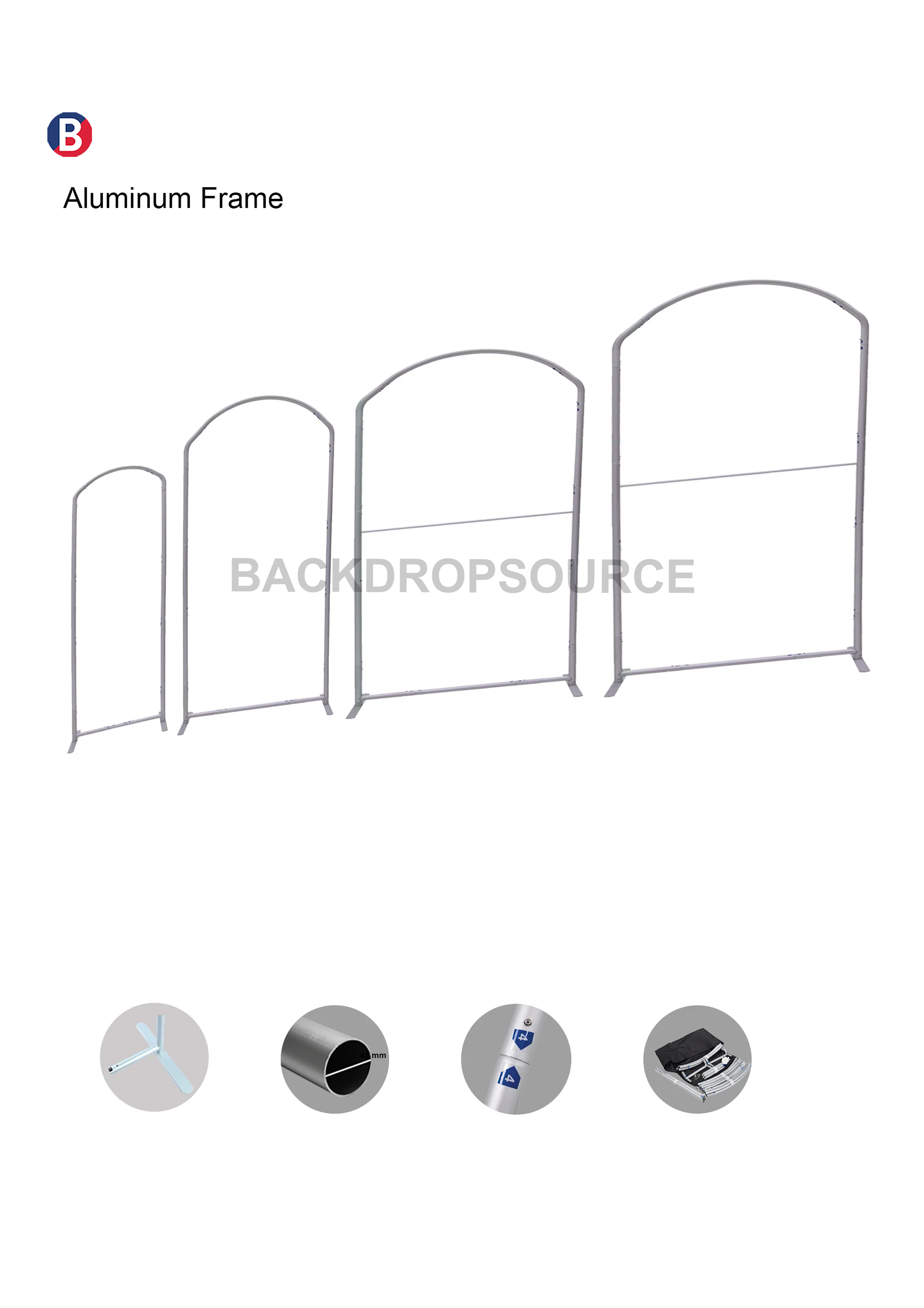 Présentoir d'exposition portable - Arche rampante