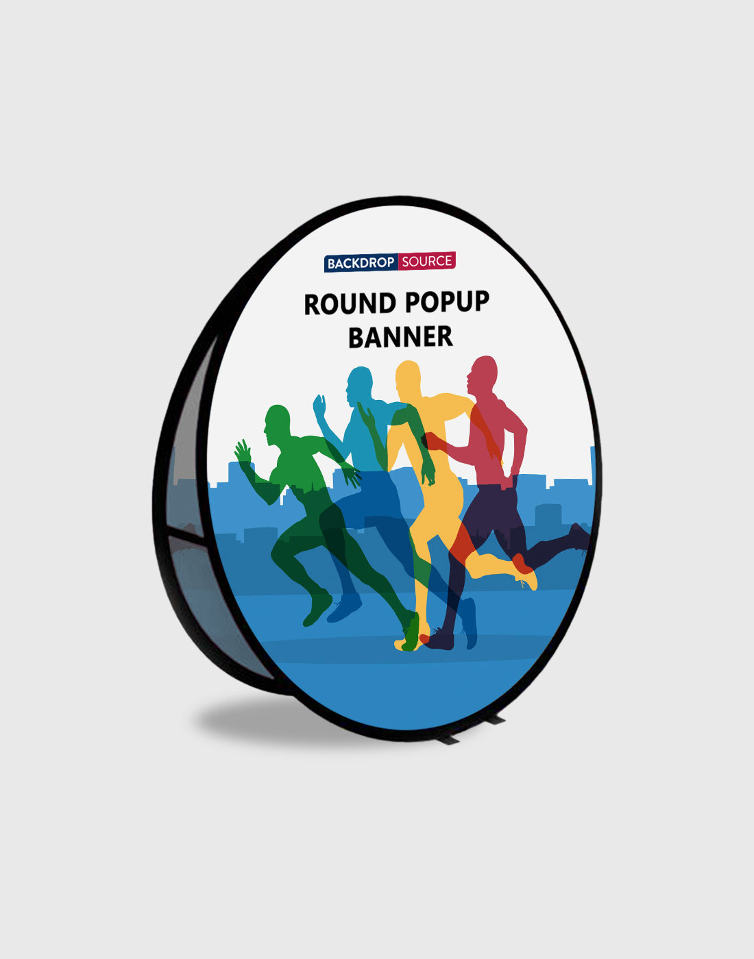 Bannières pop-up rondes (imprimées double face)