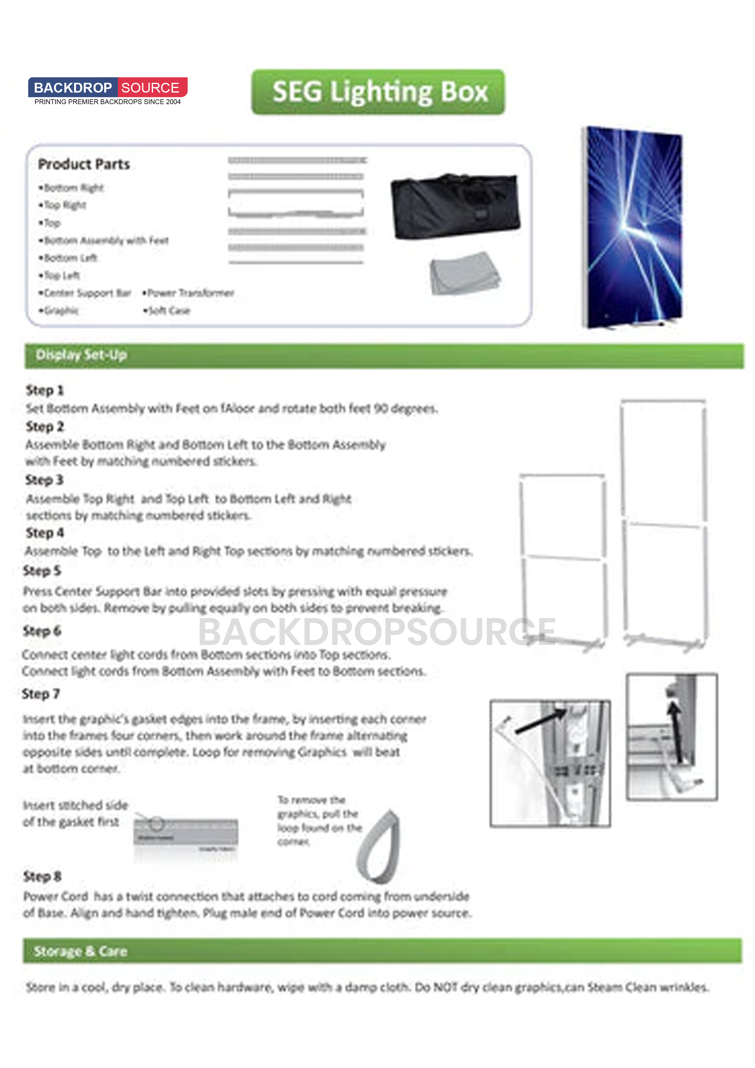 SEG Fabric LED Light Box - 2.4mx 2.5m