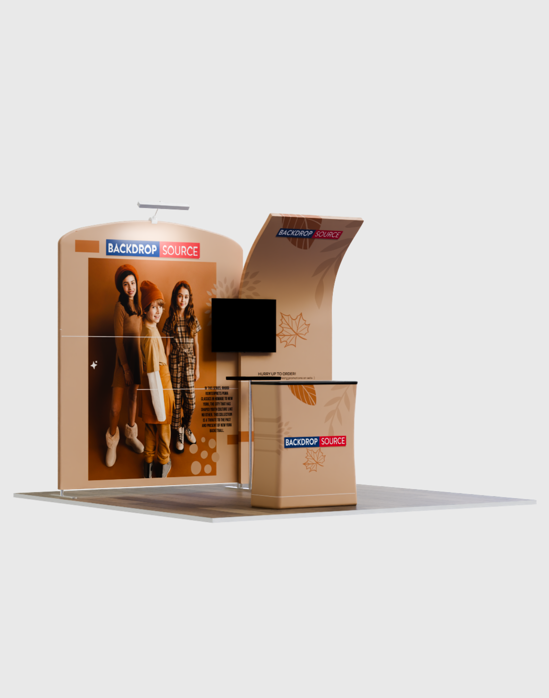 Présentoir d'exposition portable 3m x 3m - Modèle 8