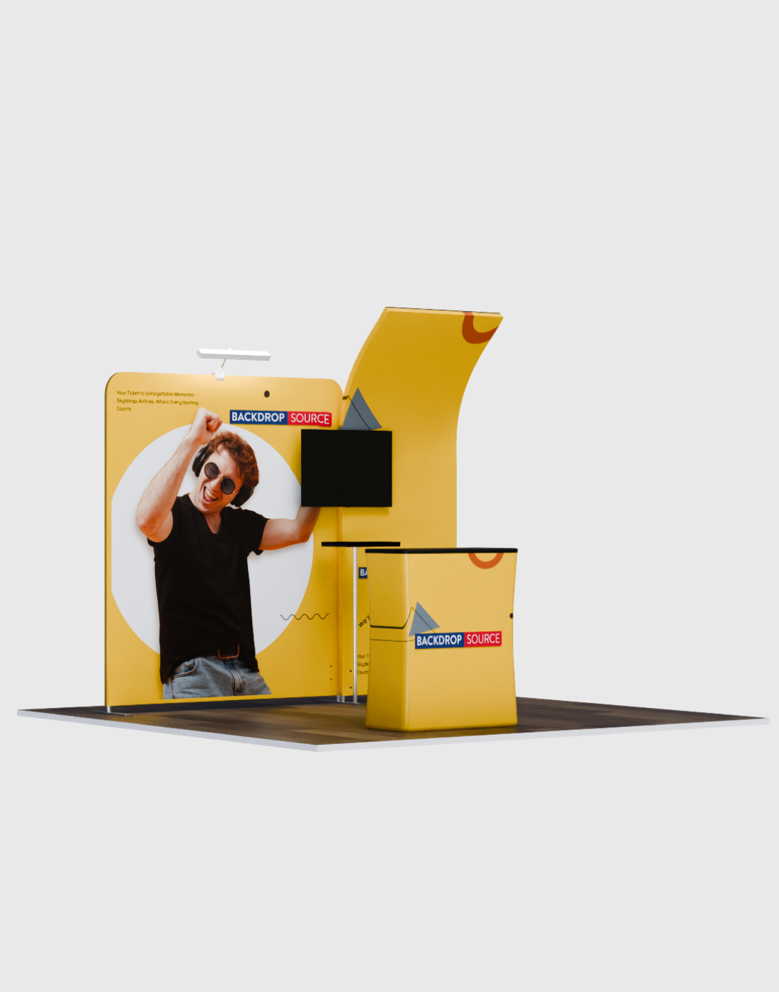 Présentoir d'exposition portable 3m x 3m - Modèle 6
