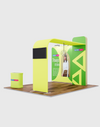 Premium Modular L-Shaped TV Display Exhibition Kit for 3m Wide Booths