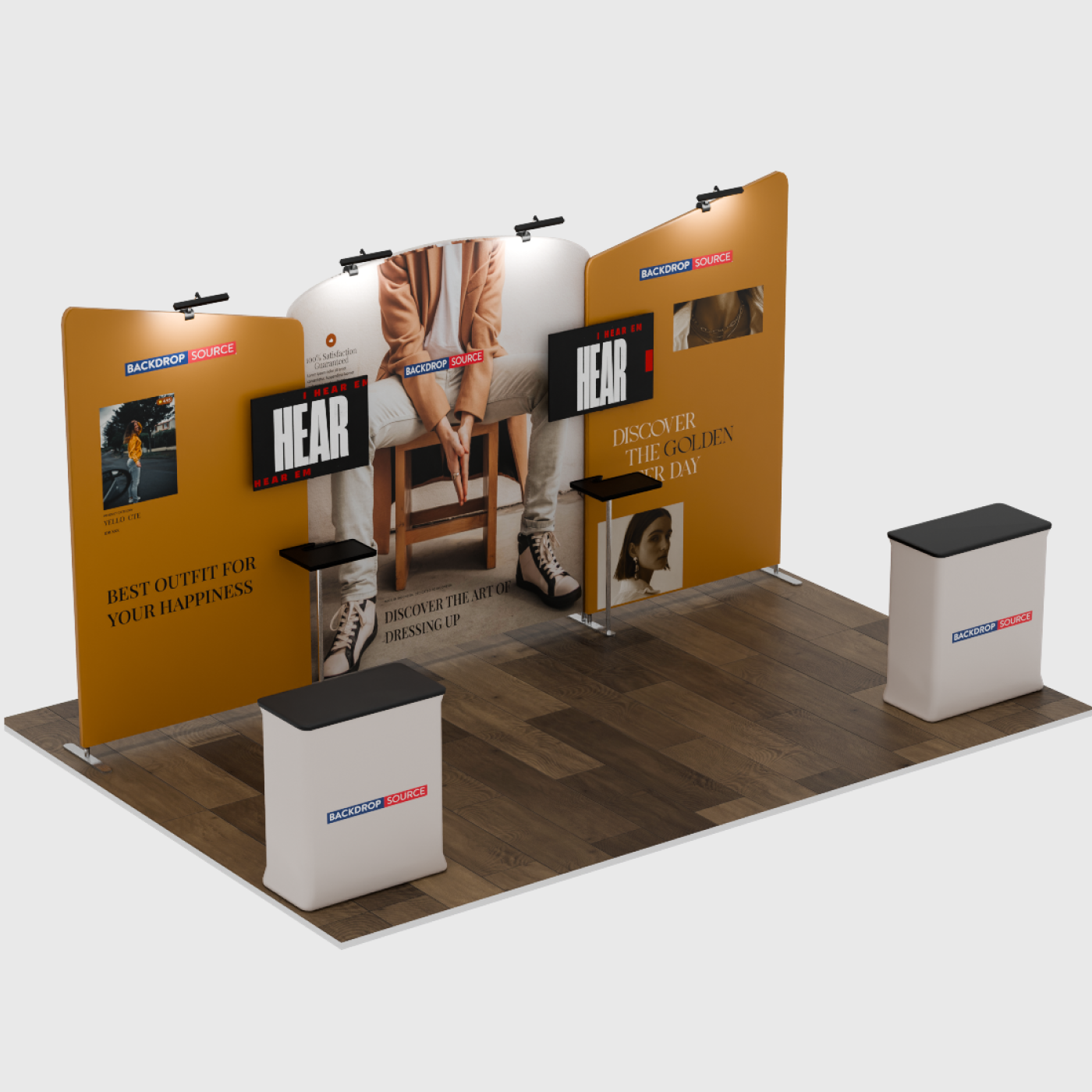 Portable exhibition display 6m - Model 8