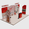 Toile de fond droite de 6m avec kit d'exposition pour table ronde