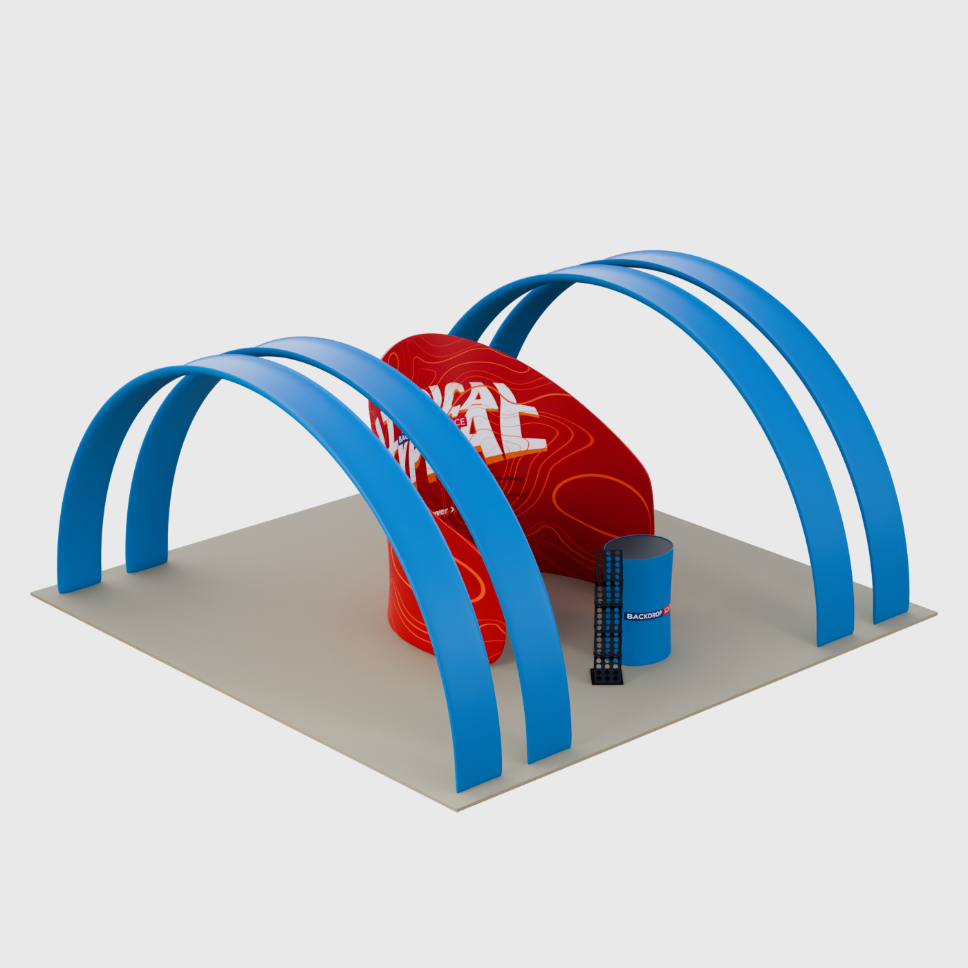 Module de réunion de 6m avec kit d'exposition en arc rond
