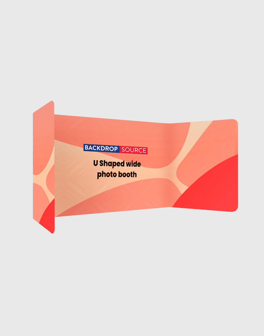Wide U-shaped photo booth