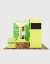 Premium Modular L-Shaped TV Display Exhibition Kit for 3m Wide Booths
