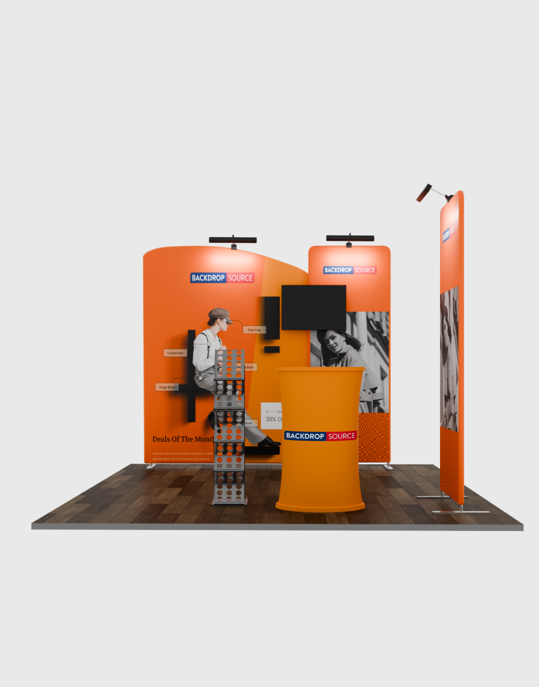 Cabine d'affichage TV d'exposition