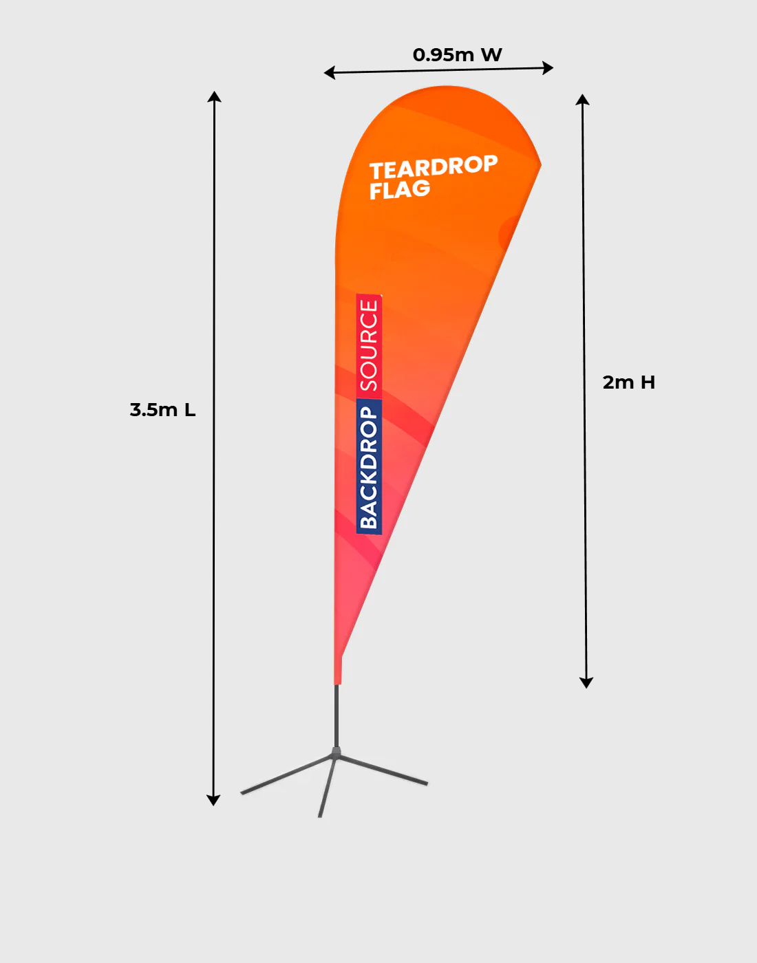 Drapeau en forme de larme