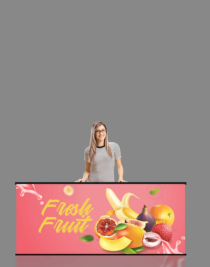 Backlit Fabric LED Countertop Display