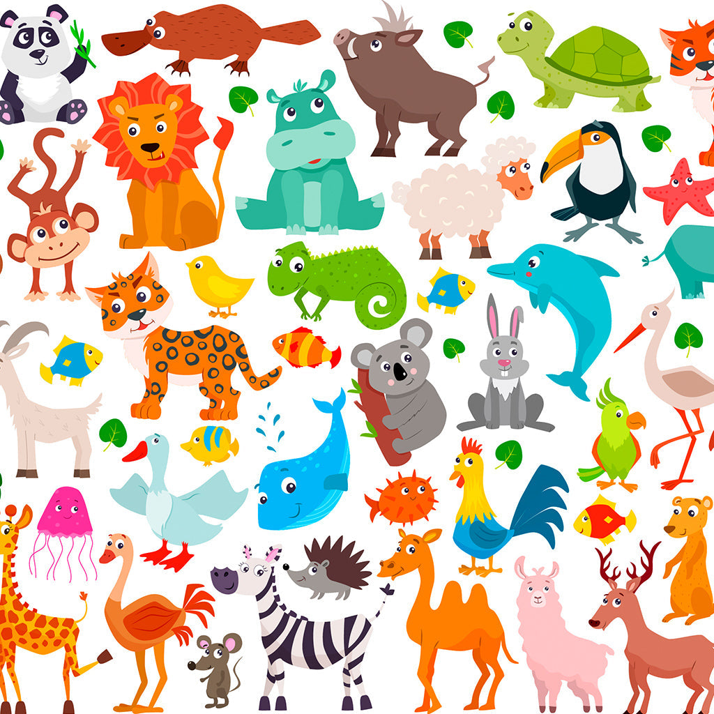Cute Cartoon Animals Background