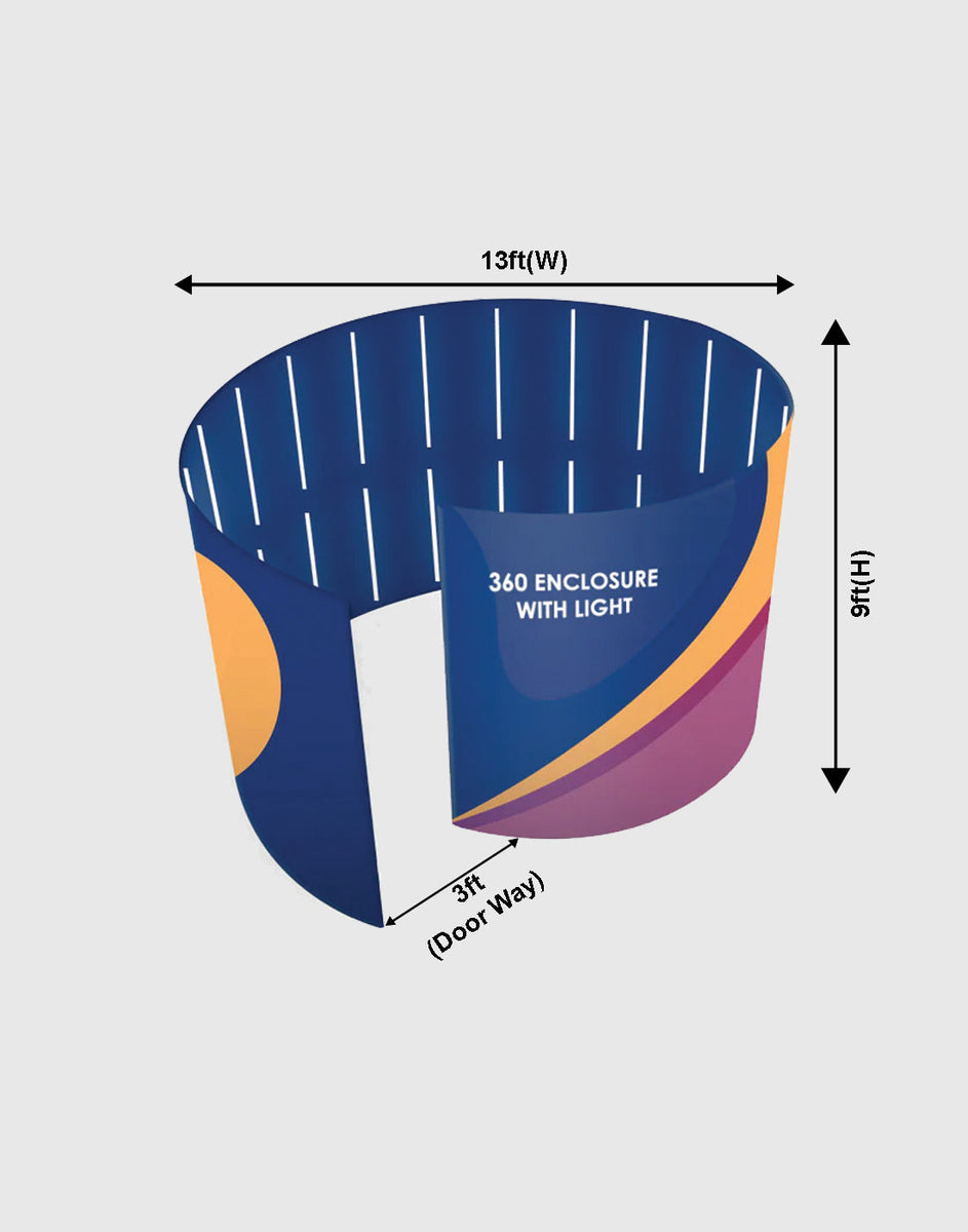 Boîtier LED personnalisable pour le photomaton 360, toile de fond photobooth