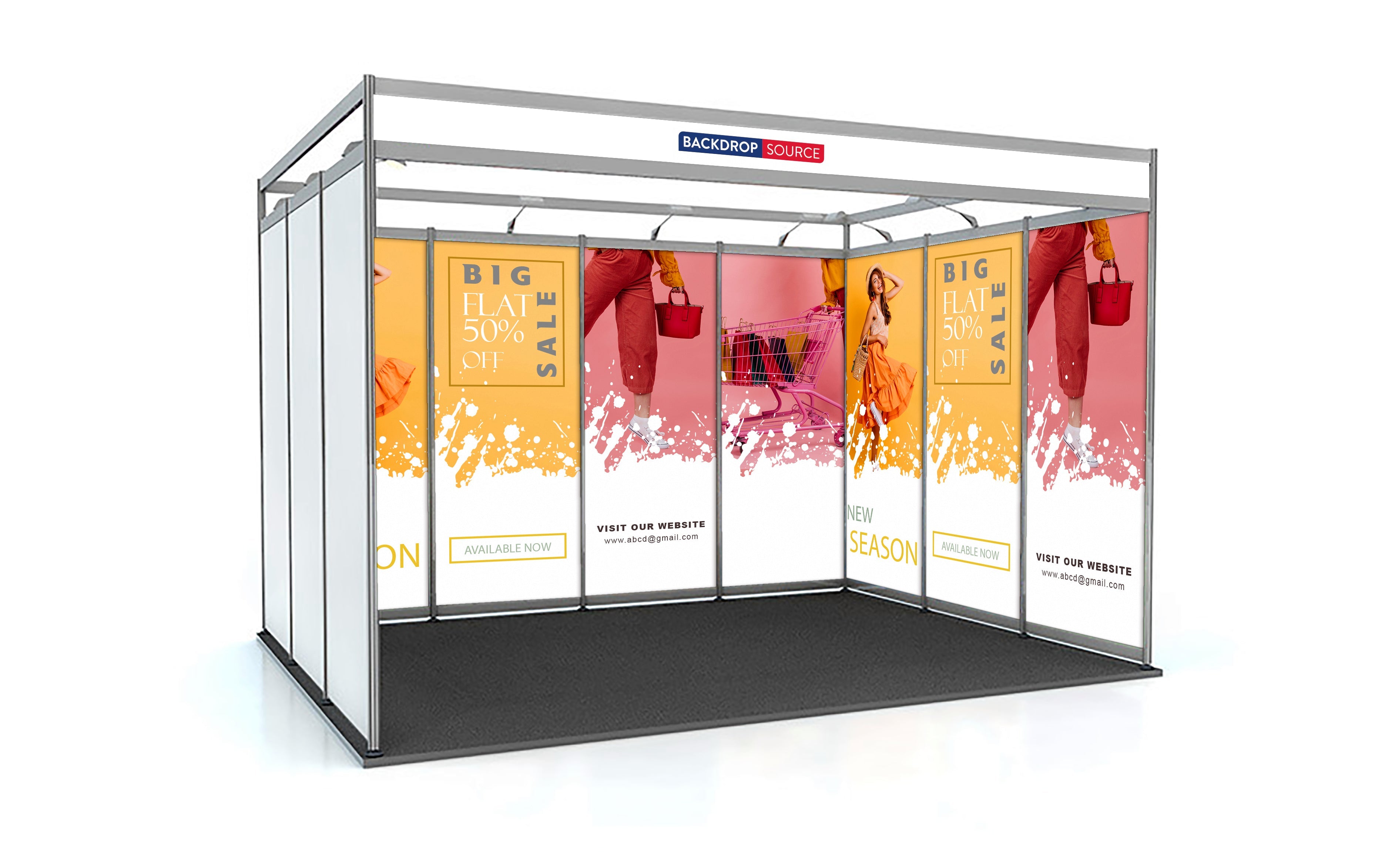 Schéma de coque Exposition Graphiques uniquement - 3m x 4m
