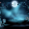 Dark Night Graveyard Halloween Background