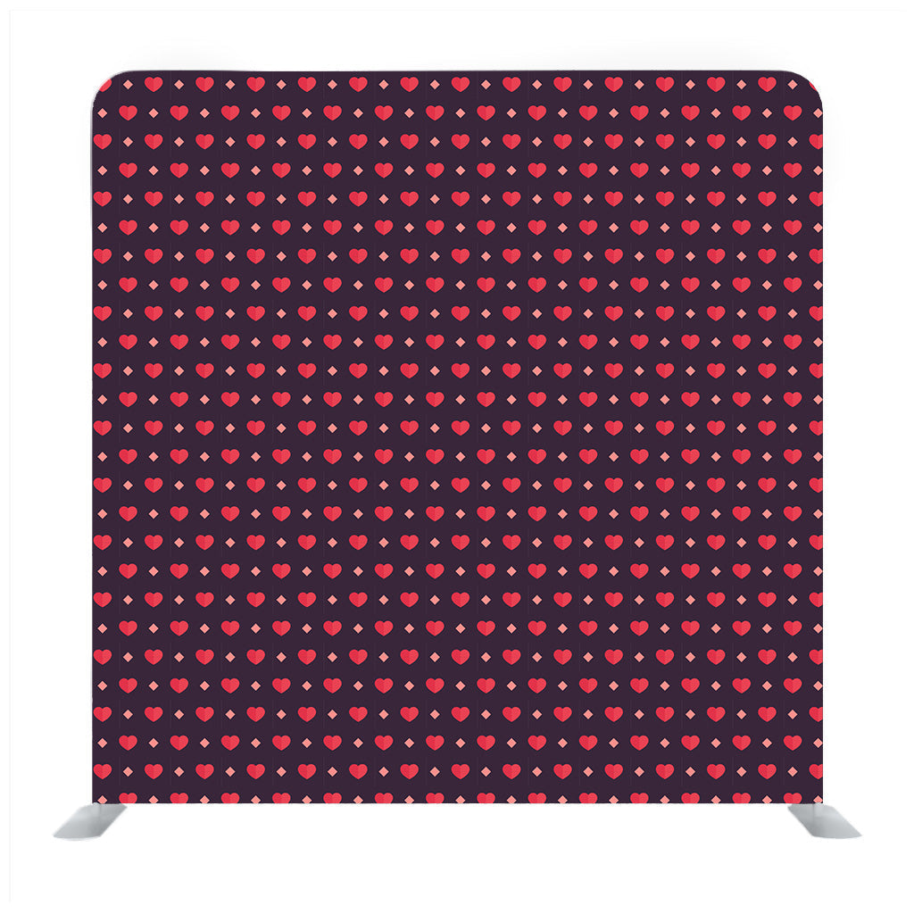 Abstract Multicoloured valentine heart pattern on indigo Backdrop