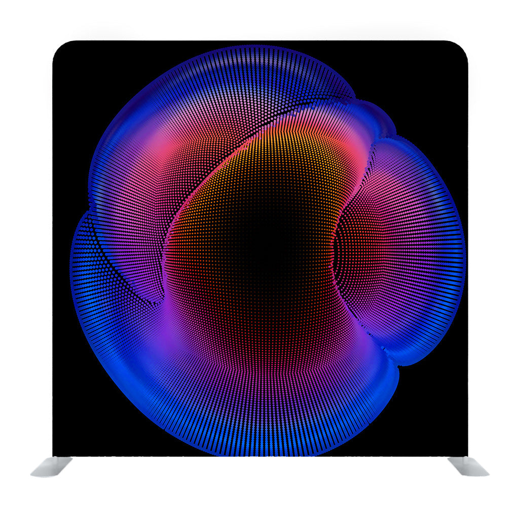 Abstract Vector Colorful Mesh on Dark Media Wall