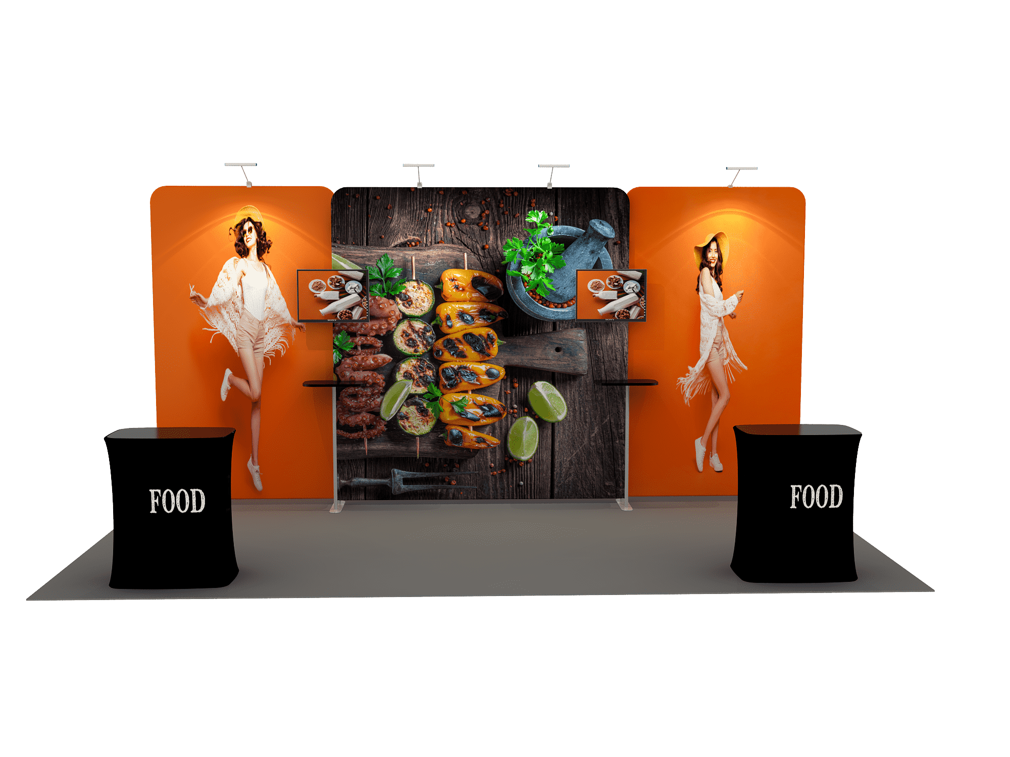 Portable exhibition display 6m - Model 4