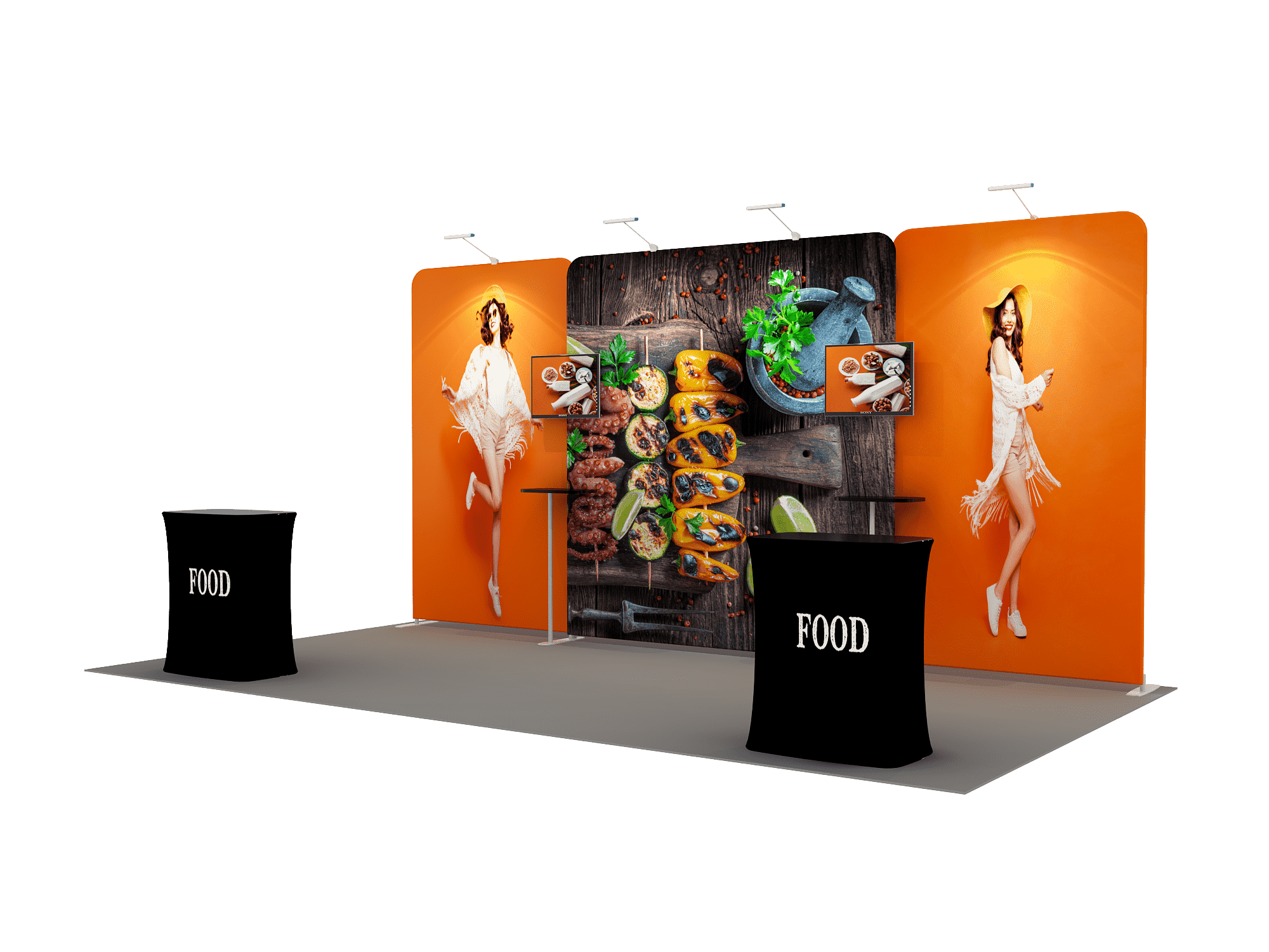 Portable exhibition display 6m - Model 4