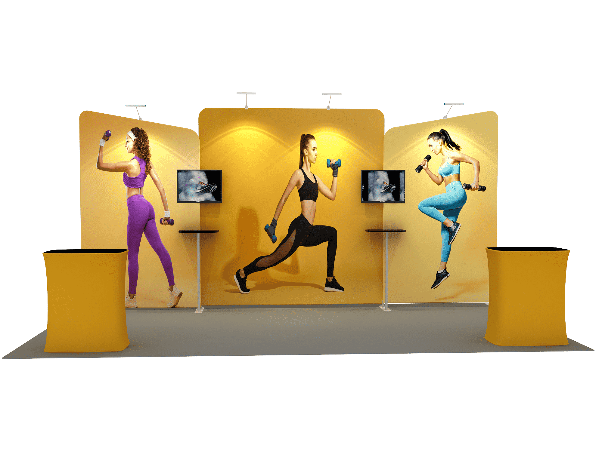 Portable exhibition display 6m - Model 6