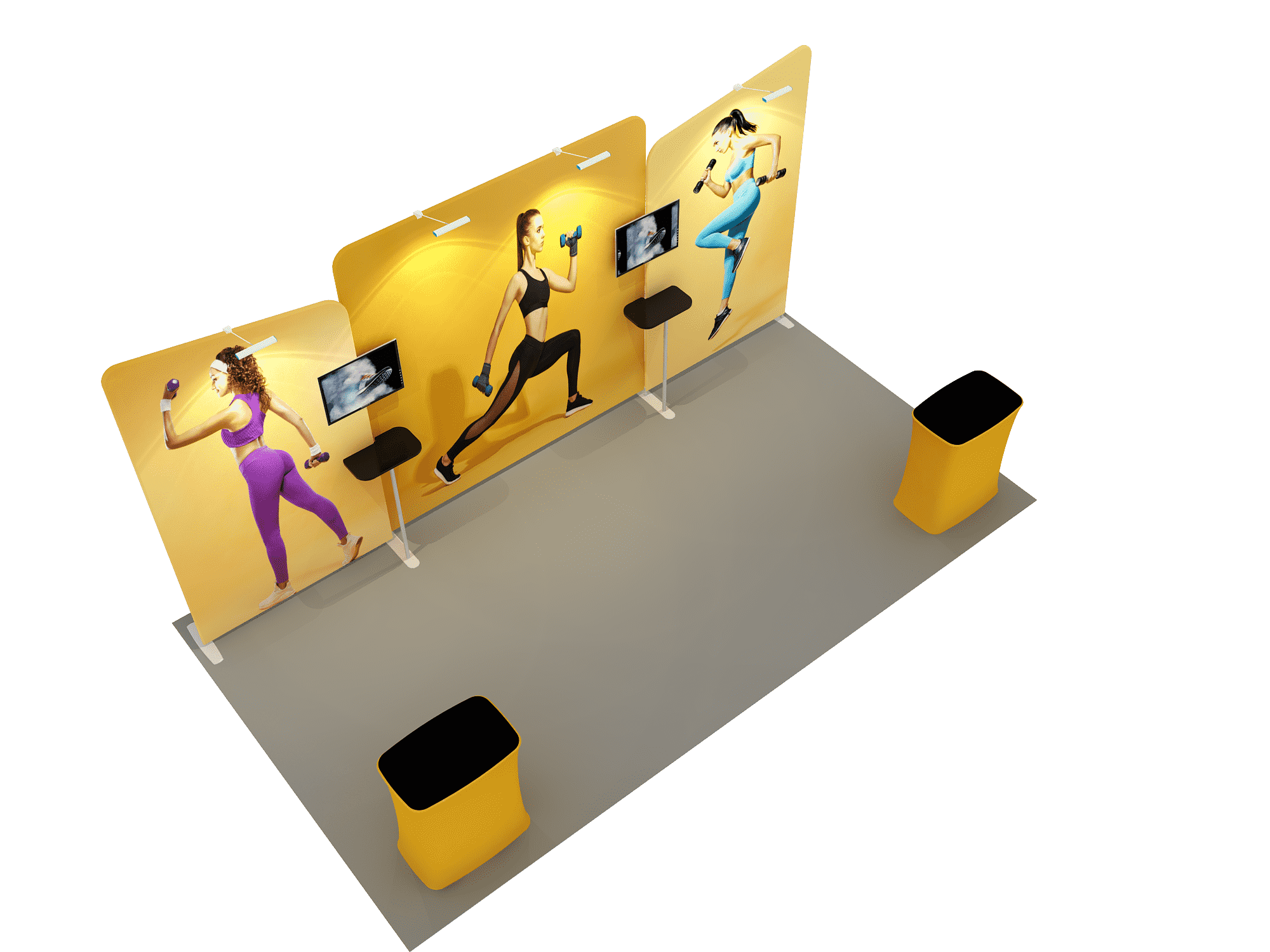 Portable exhibition display 6m - Model 6
