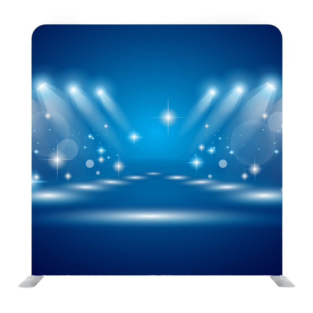 Blue Spotlights Glare Scene Background Media Wall