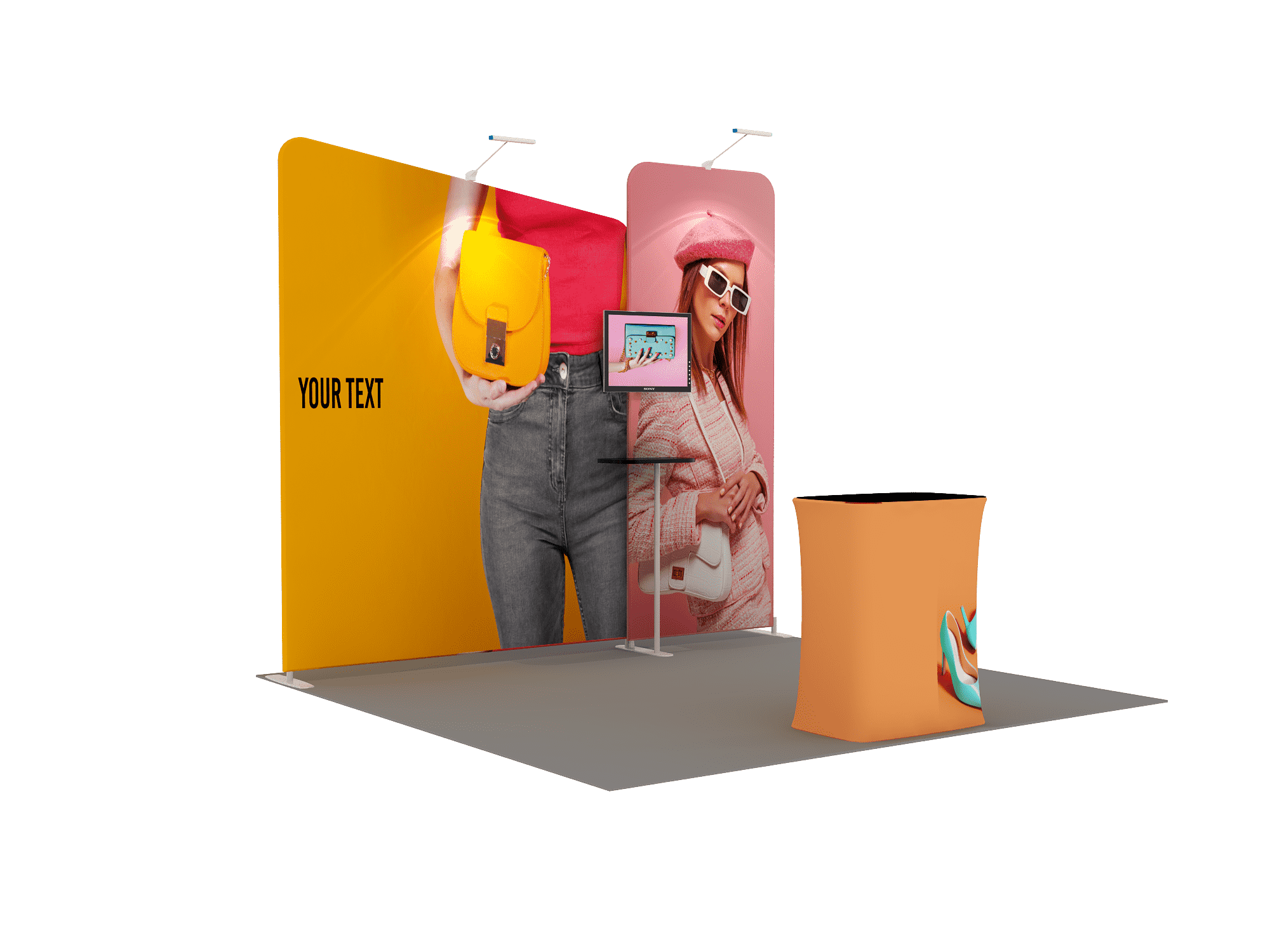 Présentoir d'exposition portable 3m x 3m - Modèle 7