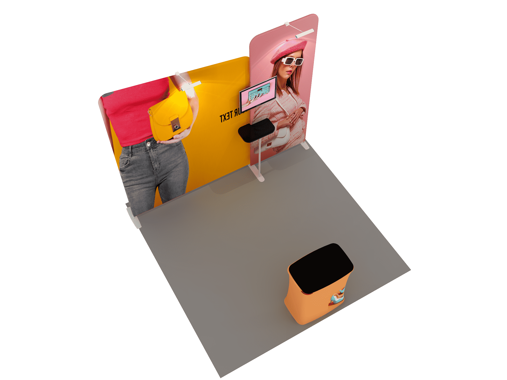 Présentoir d'exposition portable 3m x 3m - Modèle 7