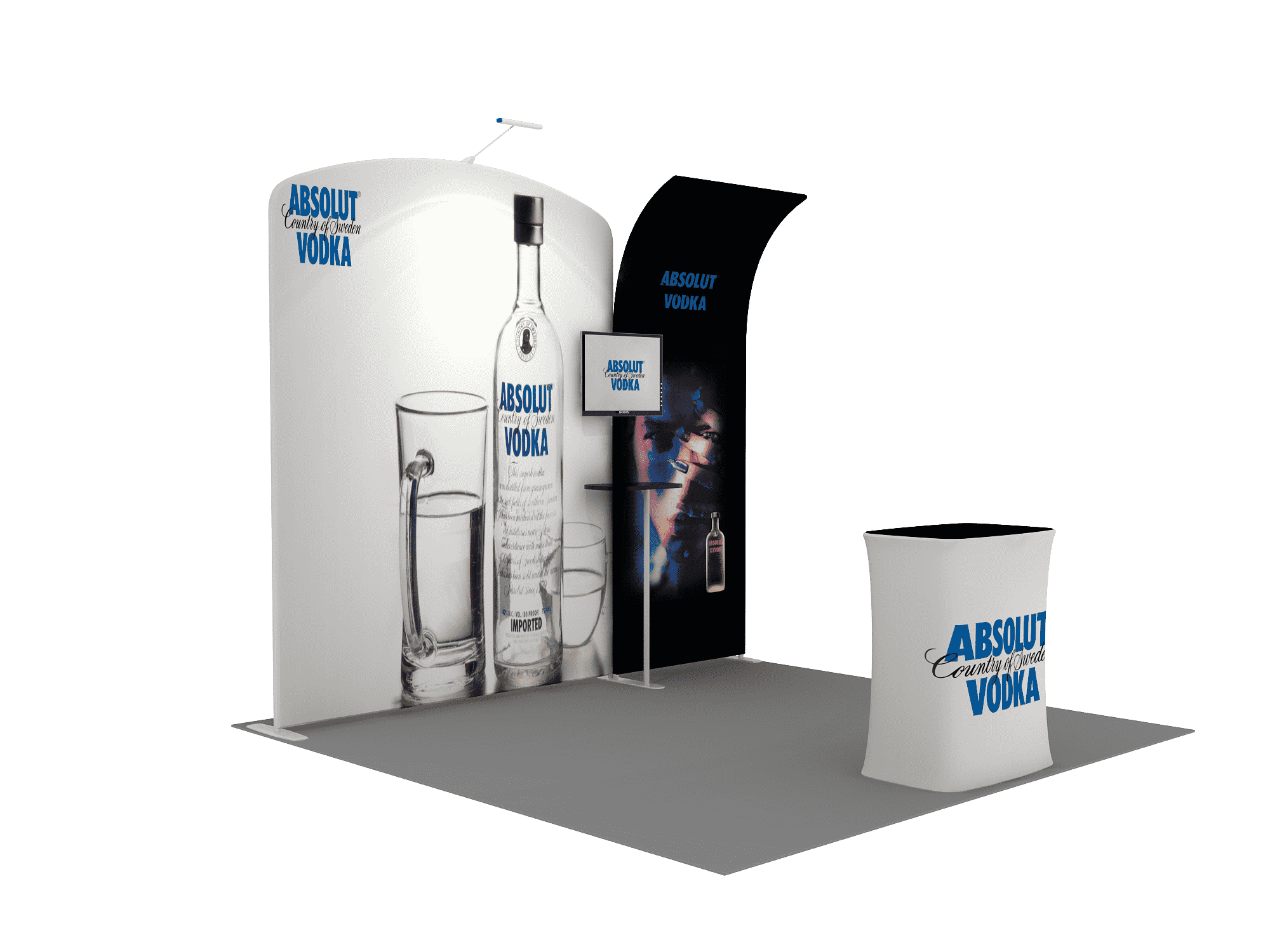 Présentoir d'exposition portable 3m x 3m - Modèle 8