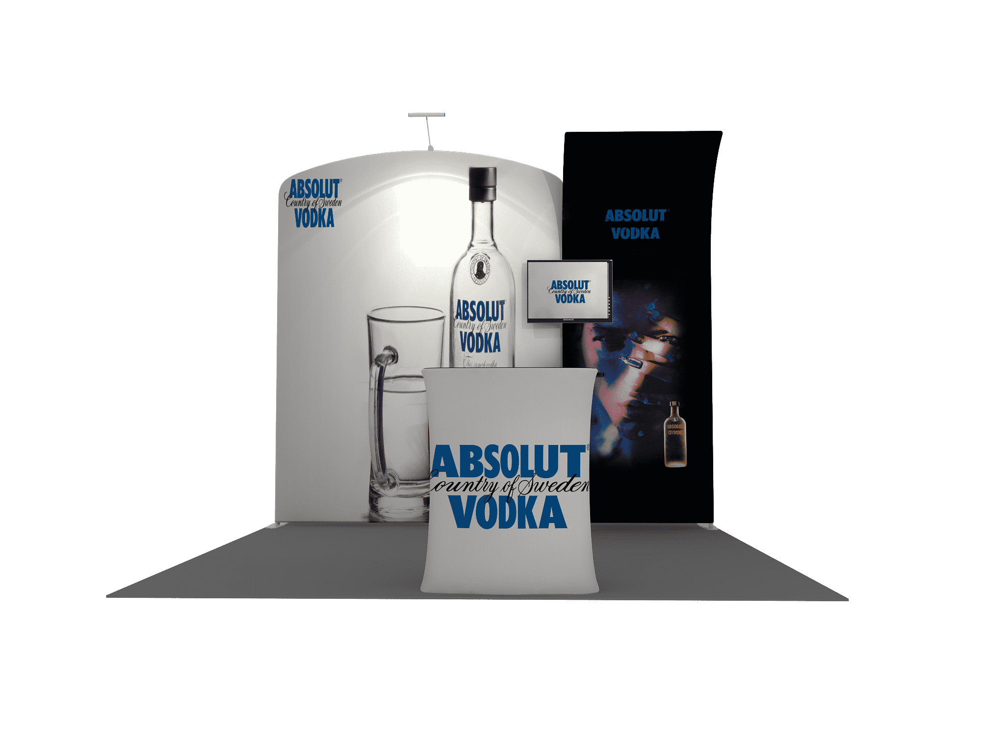 Présentoir d'exposition portable 3m x 3m - Modèle 8