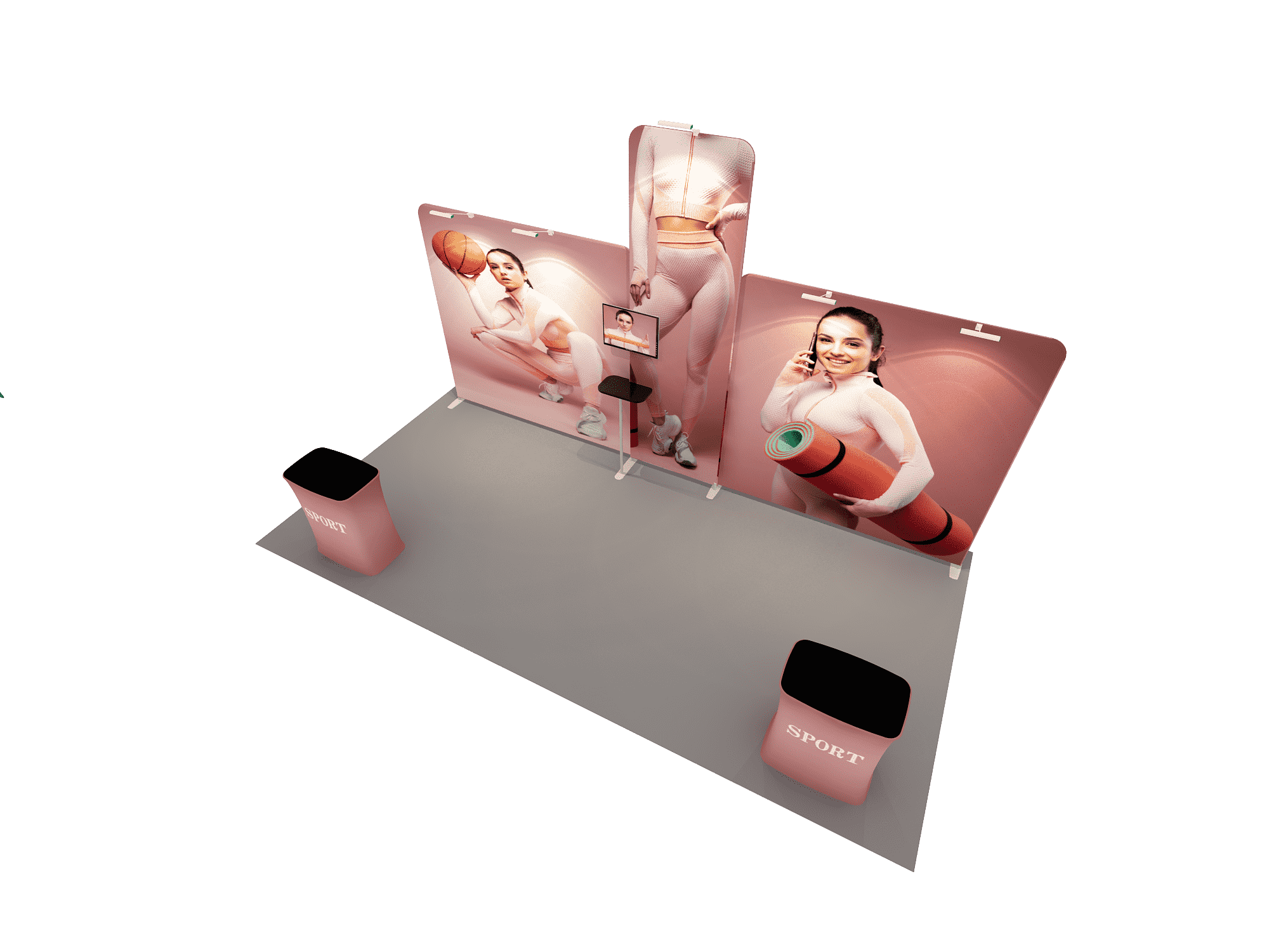 Trade Show Displays - Pop up Backdrop 6m - Model 12