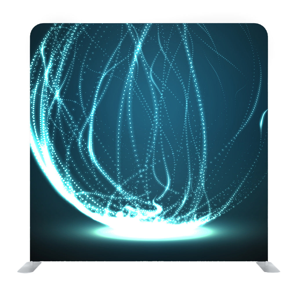 Dark Blue Background with Spotlight Media Wall