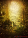 Evening Yellow Fade Forest Print Photography Backdrop