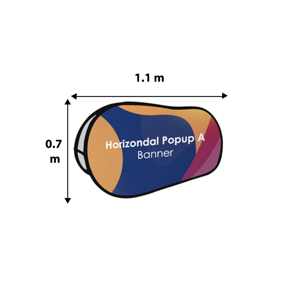 Bannière pop-up horizontale double face
