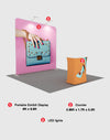 Présentoir d'exposition portable 3m x 3m - Modèle 9