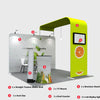 Kit d'exposition d'affichage TV modulaire en L Arch pour cabines de 3m de large