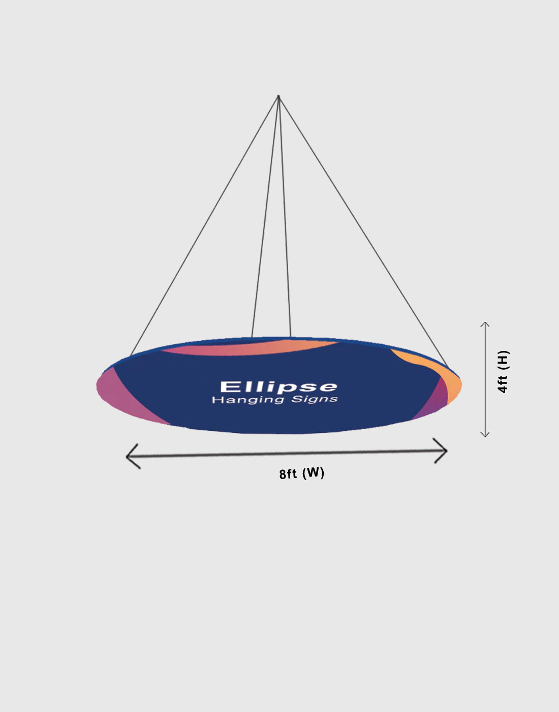 Bannière suspendue Sky Tube Ellipse - Face cachée