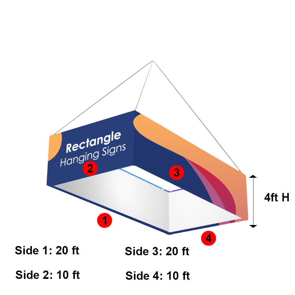 Bannière suspendue rectangulaire Sky Tube