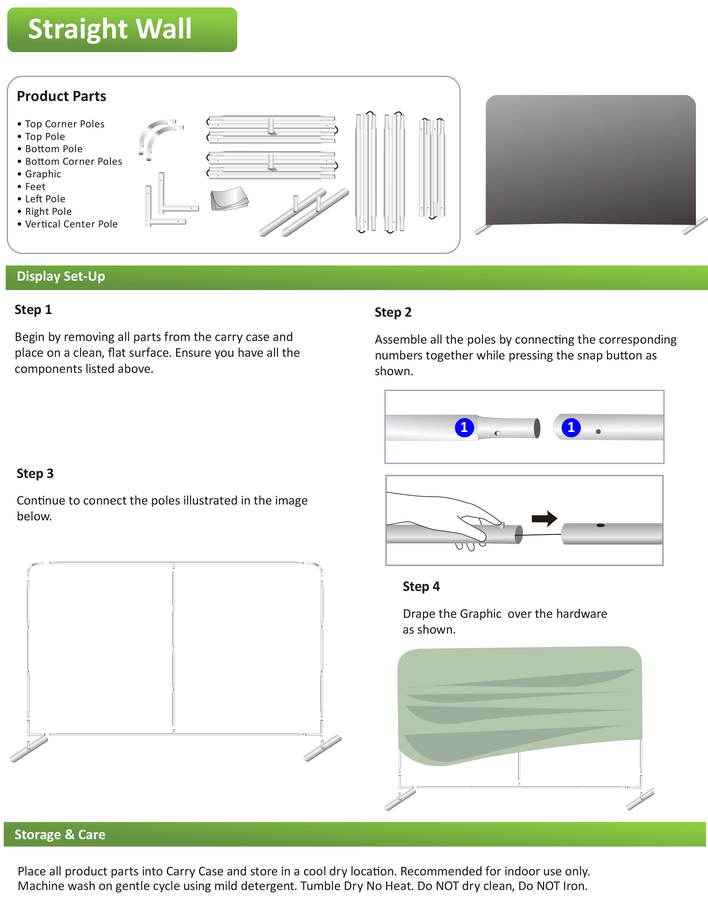 Straight Tension Fabric Wall Backdrop
