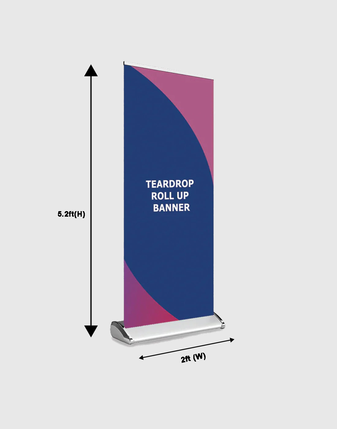 Bannière enroulable en forme de larme